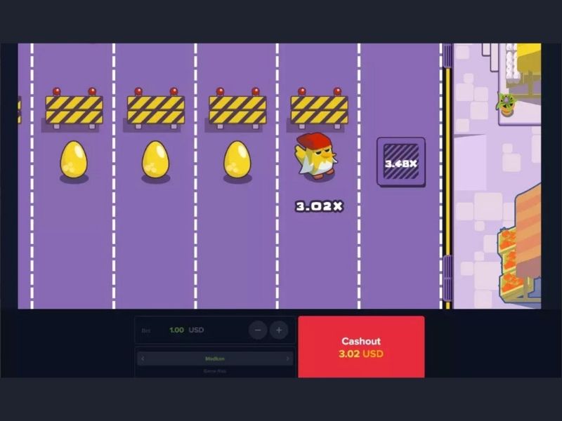 Reglas del juego en Chicken Cross