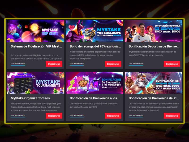 MyStake casino bonuses